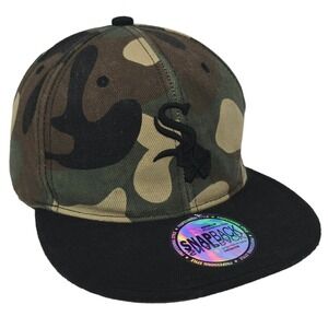 Chicago White Sox Hat Snapback Camouflage Baseball Cap Flat Brim Adjustable OSFA